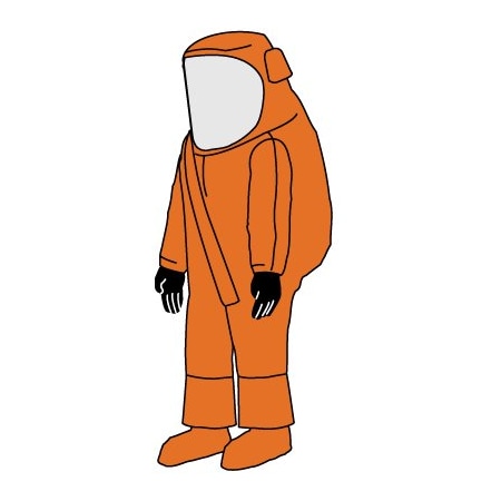 Kappler Zytron 500 NFPA 1990 1994 Class 2 Certified Vapor Total Encapsulating Suit, Orange, S/M Z5H582ORSMMD94C2RPBC